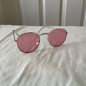Pink Tinted Sunglasses from Urban Outfitters